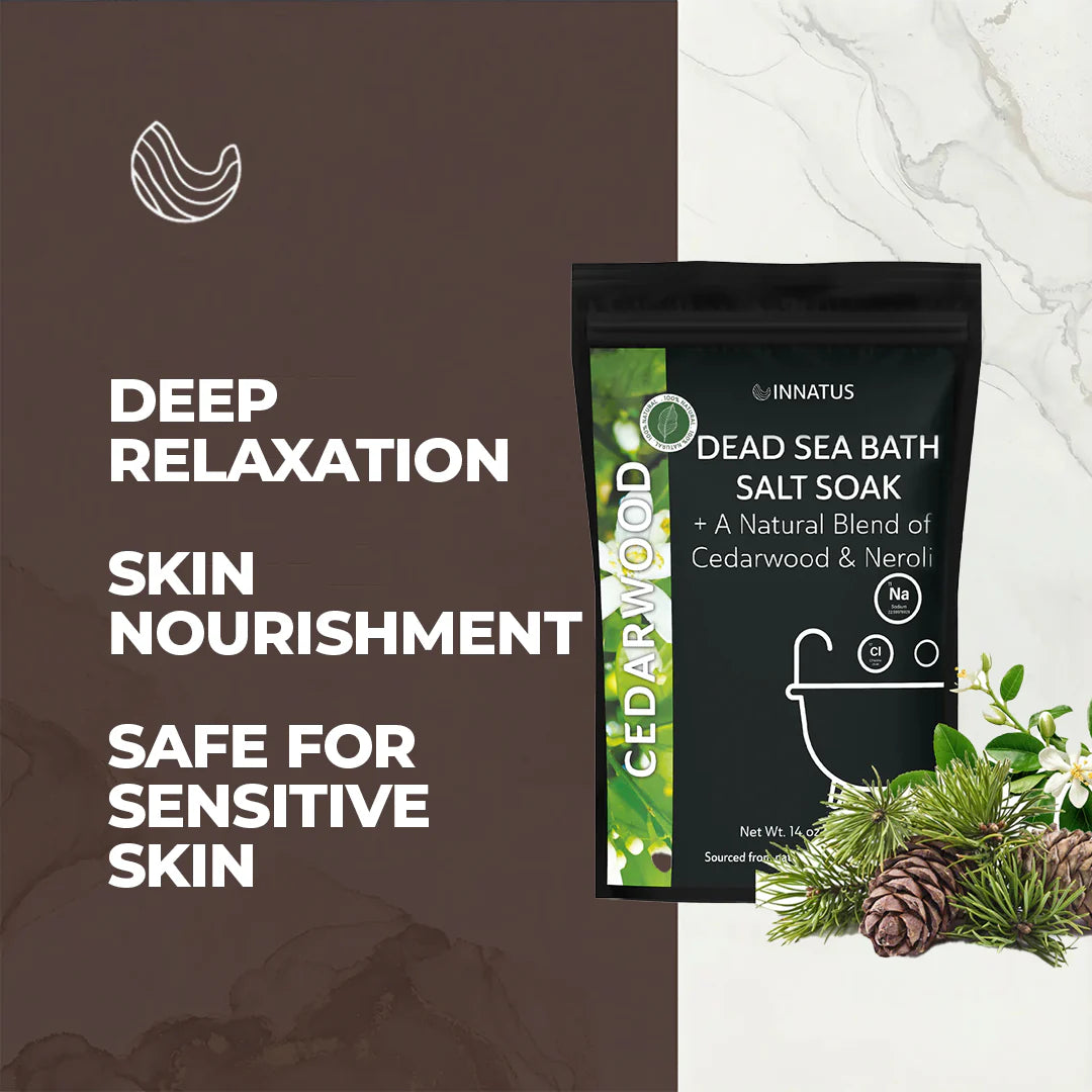 Dead Sea Cedarwood Bath Salt Soak with 21 Minerals