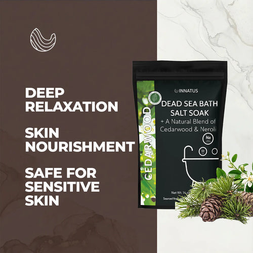 Dead Sea Cedarwood Bath Salt Soak with 21 Minerals