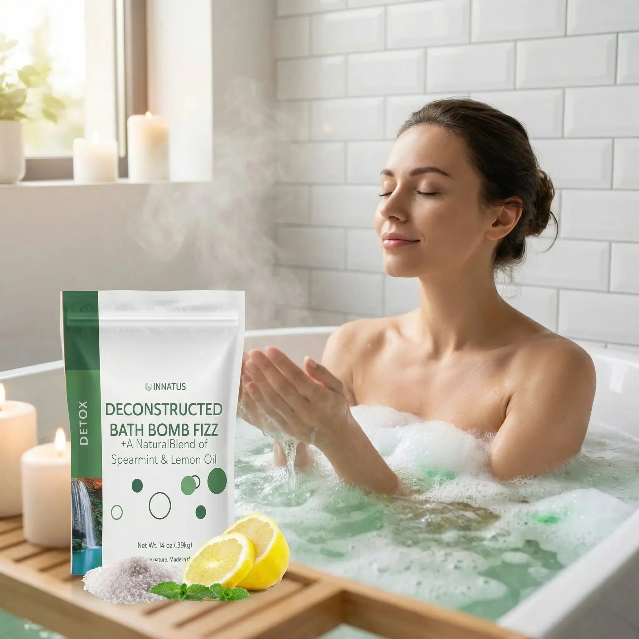 Sea Salt Fizzy Deconstructed Detox Bath Bomb