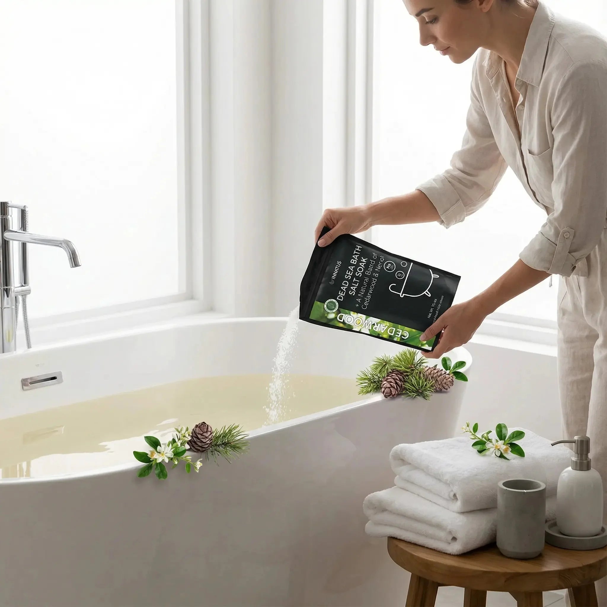 Dead Sea Cedarwood Bath Salt Soak with 21 Minerals